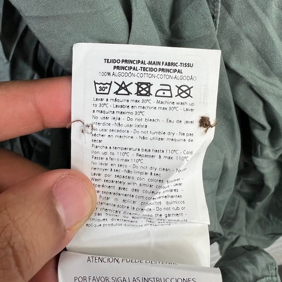 Scalpers Men's Casual Button Down Shirt Long Sleeve Collar Neck Green Size 39 - Picture 4 of 5